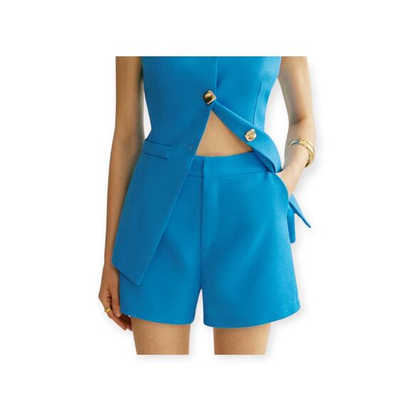 Blue Sleeveless Blazer & Shorts Set Commense  – NWT, Size Small - Picture 3 of 6